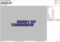 HURRY UP PUFF Embroidery Files