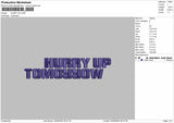 HURRY UP PUFF Embroidery Files