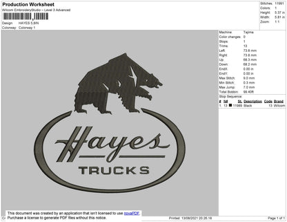 Hayes Embroidery File 4 size