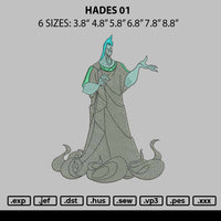 Hades 01 Embroidery File 6 sizes