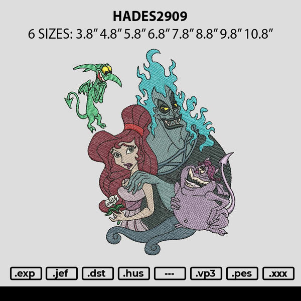 Hades2909 Embroidery File 6 sizes