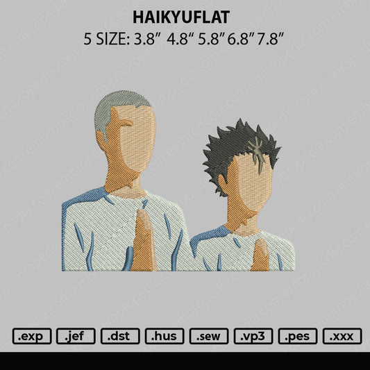 Haikyuflat Embroidery File 5 sizes