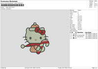 Hello Kitty Xmas Embroidery File 6 sizes