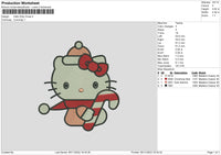 Hello Kitty Xmas Embroidery File 6 sizes