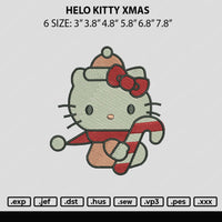 Hello Kitty Xmas Embroidery File 6 sizes