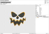 Halloween Face Embroidery File 5 sizes