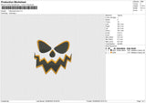 Halloween Face Embroidery File 5 sizes