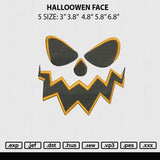 Halloween Face Embroidery File 5 sizes