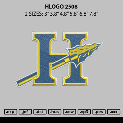 Hlogo 2508 Embroidery File 6 sizes