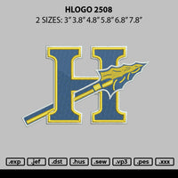Hlogo 2508 Embroidery File 6 sizes