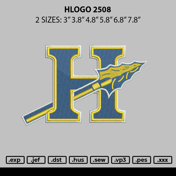 Hlogo 2508 Embroidery File 6 sizes