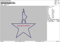Hamiltntext 01 Embroidery File 6 sizes