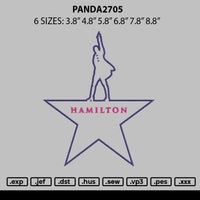 Hamiltntext 01 Embroidery File 6 sizes