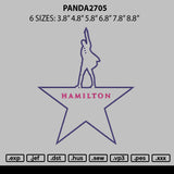 Hamiltntext 01 Embroidery File 6 sizes
