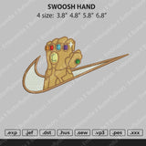 Swoosh Hand Embroidery File 4 size