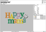 Happytext 01 Embroidery File 6 sizes
