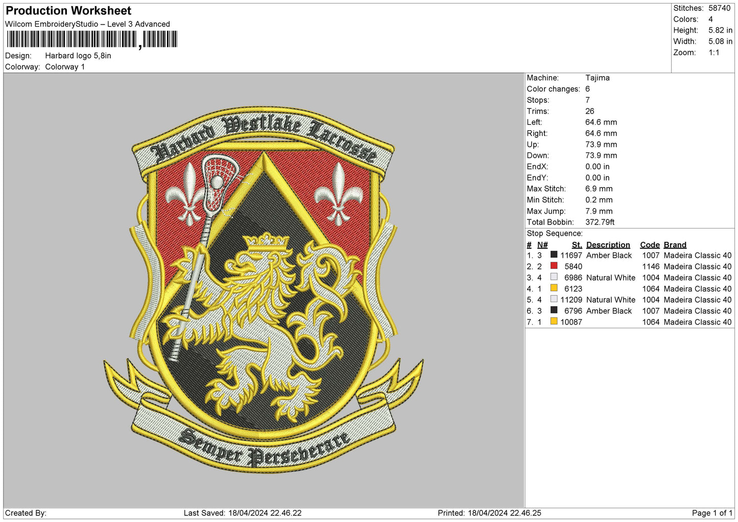Hardbard Embroidery File 6 sizes