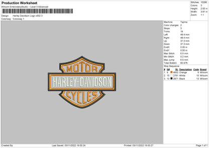 HD Logo V002 Embroidery File 10 Sizes