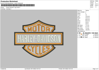 HD Logo V002 Embroidery File 10 Sizes