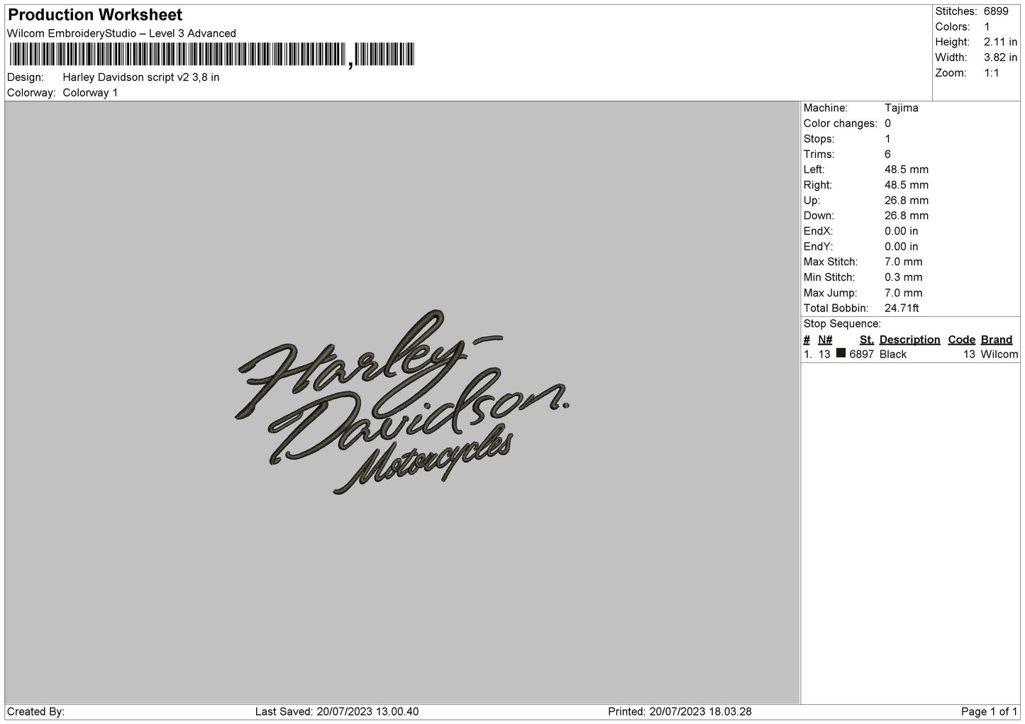 Hd Script V2 Embroidery File 6 sizes
