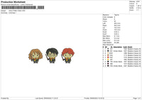 Harry Chibi Embroidery File 6 sizes