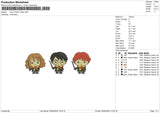 Harry Chibi Embroidery File 6 sizes