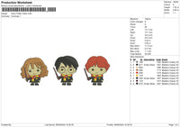 Harry Chibi Embroidery File 6 sizes