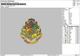 Potter Emblem Embroidery File 6 sizes