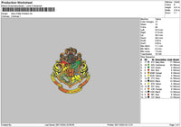 Potter Emblem Embroidery File 6 sizes