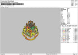 Potter Emblem Embroidery File 6 sizes