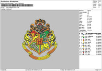 Potter Emblem Embroidery File 6 sizes