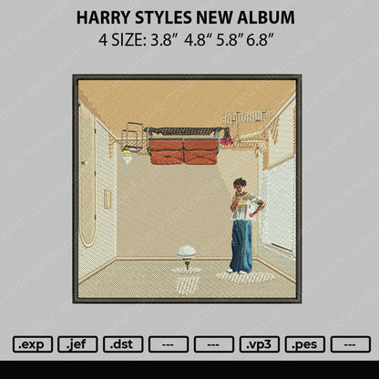Harry Styles New Album Embroidery File 4 size