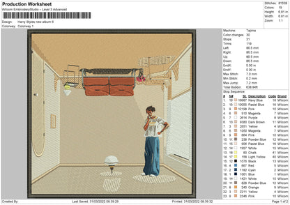 Harry Styles New Album Embroidery File 4 size