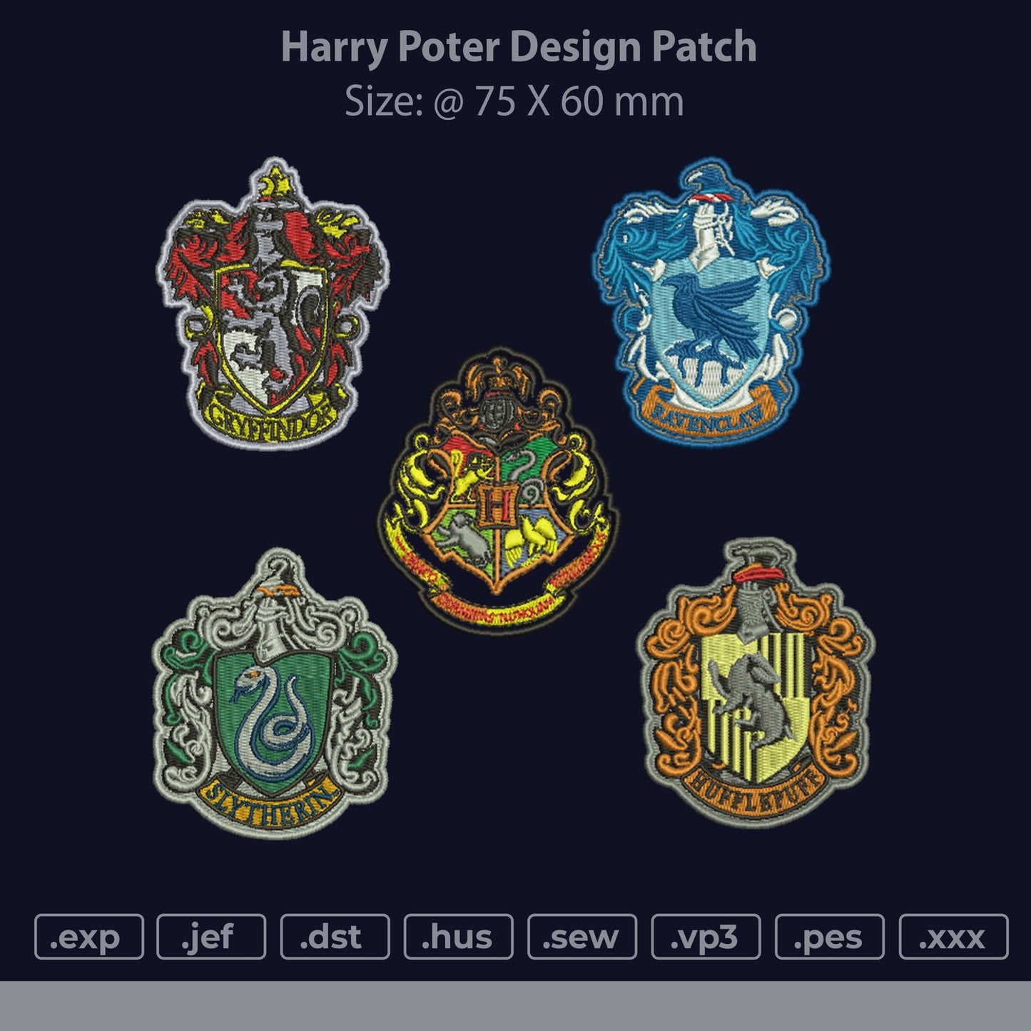Harry Potter Embroidery File 75 x 60 mm
