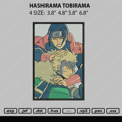 Hashirama Tobirama Embroidery File 4 size