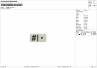 Hastag Domino Embroidery Machine File