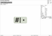 Hastag Domino Embroidery Machine File
