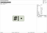 Hastag Domino Embroidery Machine File
