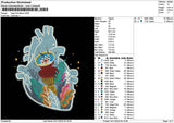 Heartmusic Embroidery File 6 sizes