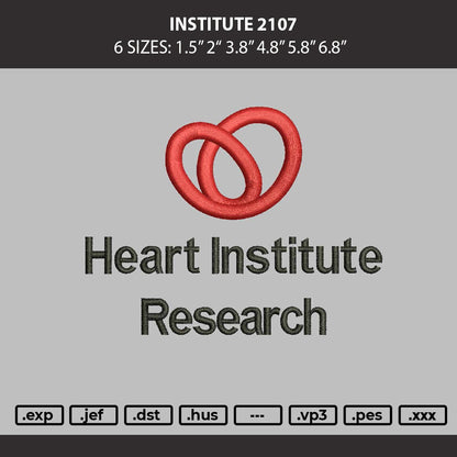 Institute Text 2107 Embroidery File 6 sizes