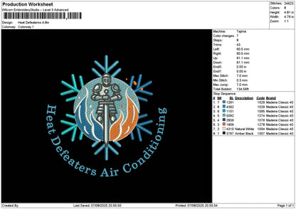 Defeaterstext Embroidery File 6 sizes
