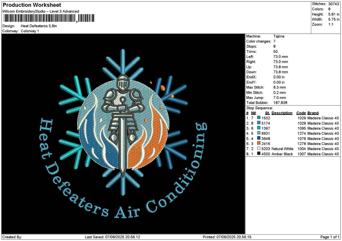Defeaterstext Embroidery File 6 sizes