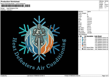 Defeaterstext Embroidery File 6 sizes