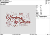 Hechastext Embroidery File 6 sizes