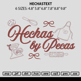 Hechastext Embroidery File 6 sizes