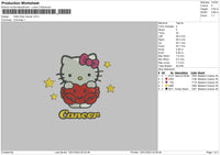 Hk Cancer Embroidery File 6 sizes