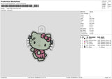 Kitty Chain Embroidery File 6 sizes