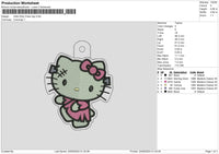 Kitty Chain Embroidery File 6 sizes