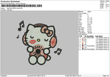 Kittymusic Embroidery File 6 sizes