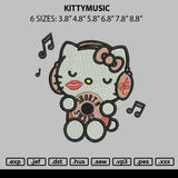 Kittymusic Embroidery File 6 sizes